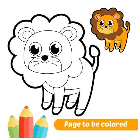 Coloring book for kids lion vector | Premium Vector Vector Coloring Pages, Lions For Kids, L Is For Lion, Lion Coloring, Flower Petal Template, Free Coloring Pages For Kids, Lion Vector, Free Kids Coloring Pages, Kids Worksheets Preschool