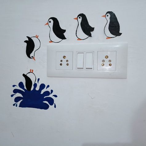 Holle friends Switch board painting idea /new video uploaded on my youtube channel 👉 https://youtu.be/UjtgqiPxPCc Go watch this video and support me 🙂 Bathroom Switch Board Art Ideas, Swichbord Drawing, Switch Board Painting Ideas, Switch Board Art Ideas, Switchboard Painting, Switch Board Painting, Switch Board Art, Switch Board, Wall Art Tutorial