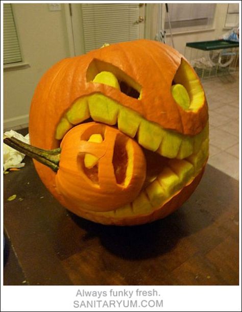 15 Pumpkin Carving Ideas That You'll Want To Try - Just Short of Crazy Easy Pumpkin Carving Patterns, Pumpkin Carving Patterns Free, No Carve Pumpkin Decorating, Creative Pumpkin Carving, Amazing Pumpkin Carving, Easy Pumpkin Carving, Pumpkin Carving Ideas, Halloween Pumpkin Designs, Pumpkin Carvings