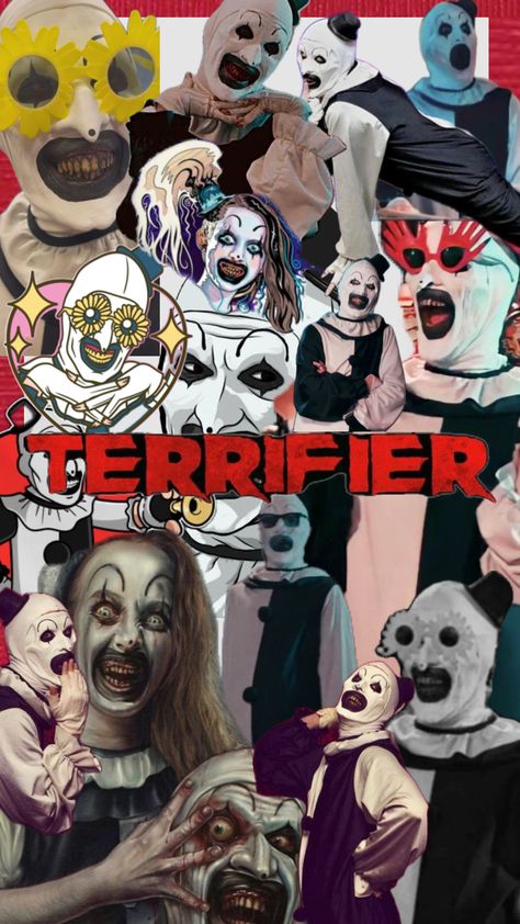 Art The Clown - Terrifier #arttheclown #terrifier #clown #movies Art The Clown Wallpaper, Art The Clown Terrifier, Clown Wallpaper, Art The Clown, Phone Wallpaper Themes, Scary Wallpaper, Scream Movie, Halloween Wallpaper, Fall Wallpaper