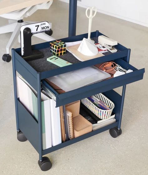 OE1, Herman Miller's new office line, is the anti cubicle Storage Trolley, Mobile Storage, Shelf Liner, Design Apartment, Modern Storage, Design District, Shelf Design, Herman Miller, Bottom Shelf