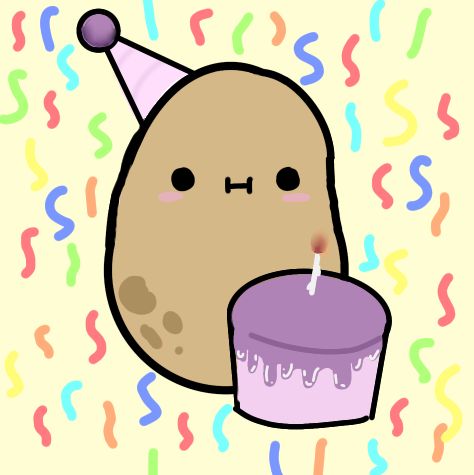 Potato Picture Cute, Potato Birthday Party, Potato Wallpaper, Potato Drawing, Potato Picture, Cartoon Potato, Happy Potato, Funny Potato, Potato Funny