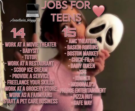 Jobs For 15 Year, Jobs That Hire At 15, What Jobs Can You Get At 13, Jobs For 15 Yo, Teen Jobs List, Jobs 10-13 Can Do, Teen Jobs Aesthetic, Jobs For 14yrs, Jobs For 10-13