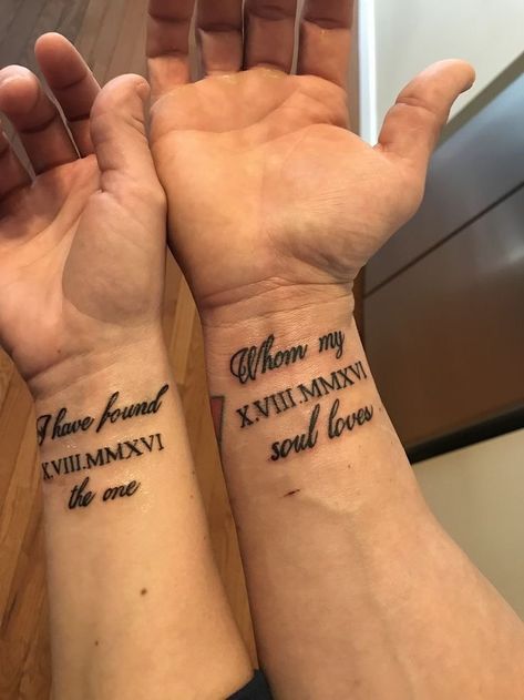 Romantic couple tattoos