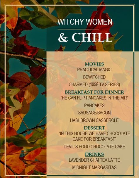 Magic Party Food, Charmed Halloween, Themed Movie Night, Family Movie Night Themes, Witch Movies, Practical Magic Movie, Practical Magic House, Spooky Dinner, Movie Night Dinner