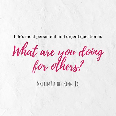 Lifes most persistent and urgent question is What are you doing for others? Martin Luther King Jr. Instagram Post Template Story Examples, Martin Luther King Jr Quotes, Mlk Quotes, Somebody To Love, Quote Life, King Jr, Martin Luther King Jr, Instagram Ideas, Martin Luther