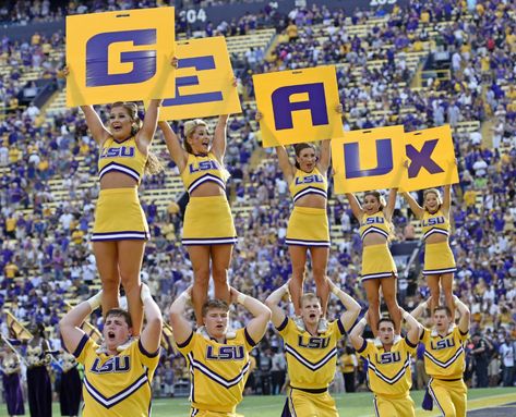 Five memorable LSU games: In-state opponents | LSU | theadvocate.com Lsu Sorority, Lsu Gymnastics, Lsu University, Lsu College, Lsu Game, Lsu Fans, College Vision Board, College Cheerleading, Cute Cheer Pictures