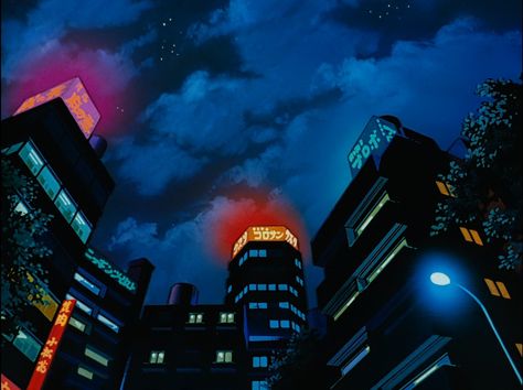 90s Anime City Night, 90s Anime City, 90s Anime Landscape, Anime Cities, Dystopian Inspiration, Anime Island, 90s Night, 80s Japan, Tokyo Aesthetic