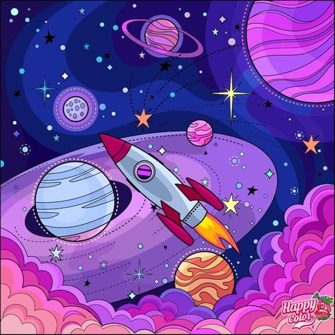 Fantasy Vehicles, Nasa Art, Art Spatial, Boho Art Drawings, Psychadelic Art, Trippy Painting, Murals For Kids, New Retro Wave, Space Painting