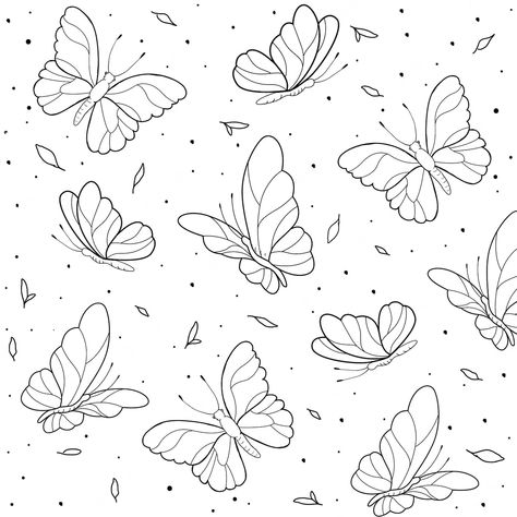 Cute Outlines, Magical Coloring Pages, Butterfly Stencils, Outline Background, Hand Drawn Butterfly, Drawn Butterfly, Hand Outline, Butterfly Sketch, Butterfly Outline