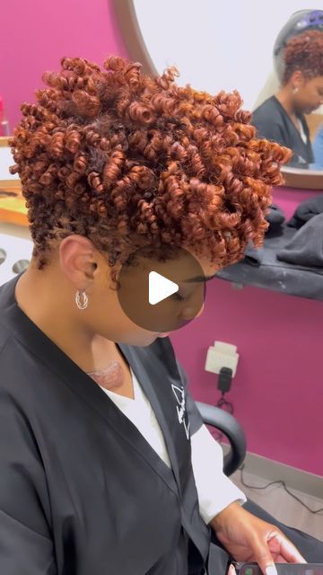 deecarrington on Instagram: "Cut, color, and style!   #naturalhairstyles #straighthairstyles #silkpress #naturalpress #curlyhair #curlsforthegirls #curls #deecut #atlantanaturalhairstylist #atlantahairstylist #healthyhair #browngirls #blackgirlmagic #makingmarks #presstowardthemark #hair #hairstyles #blackgirlhairstyles #deecarrington" Curly Hair Styles Short Natural Curls, Colored Short Natural Hair, Short Curl Hairstyles, Natural Twa Hairstyles For Black Women, Tapered Undercut Natural Hair, Short Hair Flexi Rods Black Women, Natural Hair Curls Black Women, Comb Twist Hairstyles Natural Hair, Natural Short Cuts For Black Women