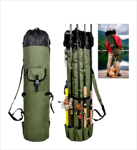 OROOTL Organizer Waterproof Capacity Backpack Fishing Gear Organization, Fishing Rod Carrier, Fishing Pole Storage, Fishing Gear Storage, Fishing Rod Bag, Fishing Rod Case, Fishing Storage, Fishing Bag, Fishing Tackle Storage