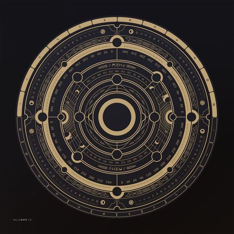 Steampunk Astrolabe Table with Ui by Davison Carvalho DAVISON CARVALHO is a Lead Ui Artist from Irvi Celestial Geometry, Magic Geometry, Robots Design, Sci-fi Ui, Celestial Map, Mechanical Parts, Magic Symbols, Geometry Art, Geometric Circle