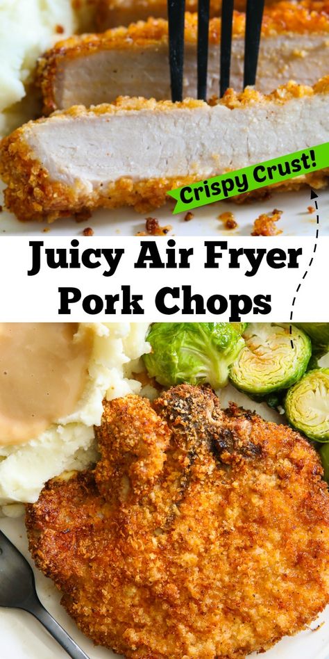 Air Fry Pork Chops, Air Fryer Recipes Pork, Blackstone Cooking, Air Fryer Pork, Air Fryer Pork Chops, Pork Chop Dinner, Cooks Air Fryer, Fried Pork Chops, Air Fried Food