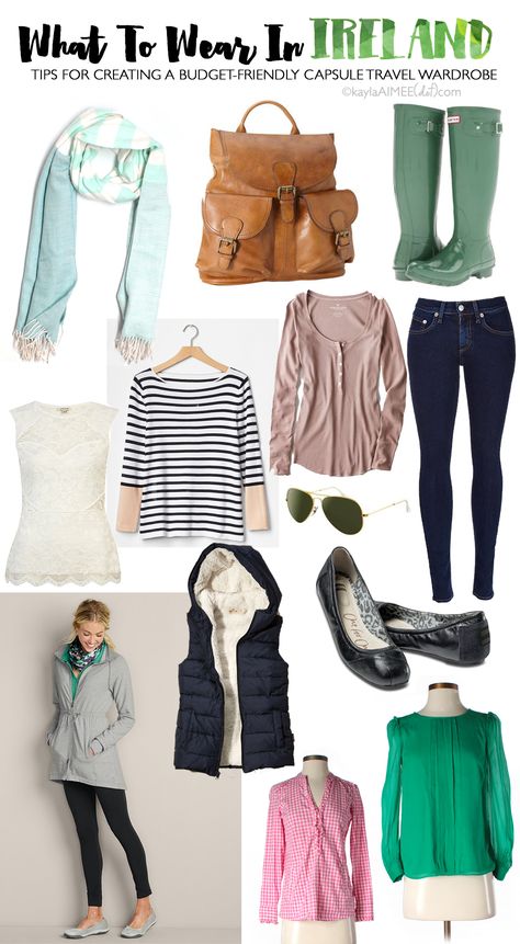 What To Wear In Ireland: Packing For Ireland In The Spring! - Here is what I wore in Ireland + tips for creating a budget-friendly capsule travel wardrobe! Packing For Ireland, What To Wear In Ireland, Ireland In March, Restaurants In Paris, Packing Clothes, Ireland Vacation, Travel Capsule Wardrobe, Spring Capsule Wardrobe, Travel Wardrobe