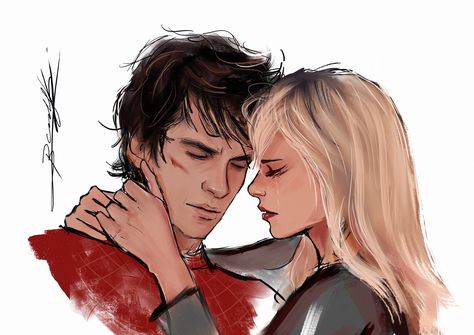 X Peter Parker And Gwen Stacy Fanart, Peter And Gwen Fanart, Amazing Spiderman Art, Gwen Fanart, Spiderman And Gwen, Peter And Gwen, Ideal Couple, Spiderman Fanart, Marvel Diy