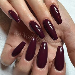 Maroon Nails, Fall Acrylic Nails, Burgundy Nails, Ballerina Nails, Dark Nails, Colorful Nail Designs, Coffin Nails Designs, Best Acrylic Nails, Long Acrylic Nails