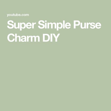 Super Simple Purse Charm DIY Leather Bag Charm Diy, Diy Purse Jewelry, Purse Charms Diy Tutorials, Purse Charms Diy How To Make, Make A Backpack, Diy Bag Charm, Purse Charms Diy, Simple Purse, Planner Charms