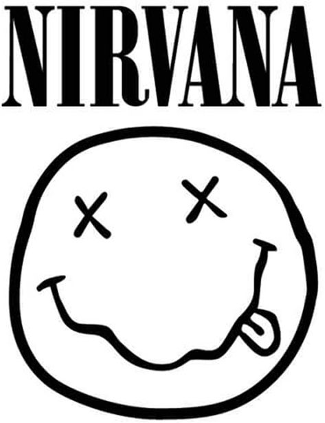 Download or print this amazing coloring page: Amazon.com: Nirvana Die-Cut Decal Sticker - Band Logo : Tools & Home Improvement Nirvana Logo, Band Stickers, T Shirt Transfers, Cute Shirt Designs, Silhouette Stencil, Sewing Embellishments, Band Logos, Cricut Projects Vinyl, You Are Perfect