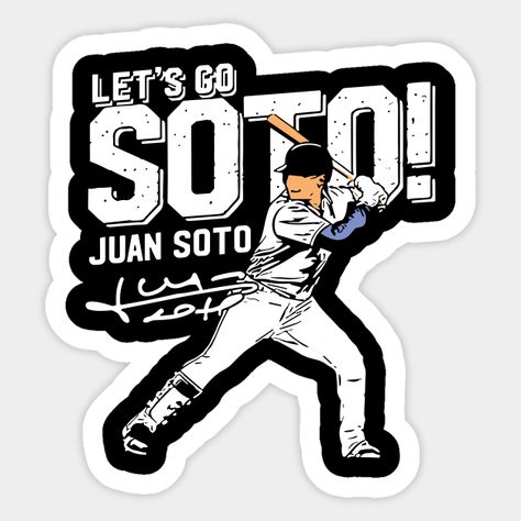 Let’s Go Juan Soto New York Yankees -- Choose from our vast selection of stickers to match with your favorite design to make the perfect customized sticker/decal. Perfect to put on water bottles, laptops, hard hats, and car windows. Everything from favorite TV show stickers to funny stickers. For men, women, boys, and girls. Basketball Stickers, Yankees Shirt, Juan Soto, Yankees Fan, Ny Yankees, New York Yankees, Hard Hats, Car Windows, Funny Stickers