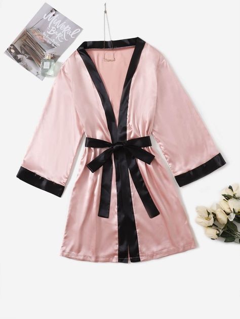 Satin Night Robe, Cute Nightwear, Pijamas Women, Korean Blouse, Lounge Robes, Silk Nightgown, Women's Robe, Pajama Set Women, Online Dress Shopping