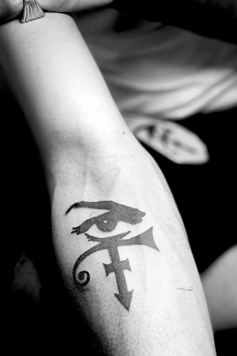 Tattoo uploaded by Mandel • Prince Love Symbol Collaborated With His Eye #Prince #Symbol #Love • 1295877 • Tattoodo Prince Symbol Tattoo, Prince Tattoo Ideas, Prince Love Symbol, Tattoo Real, Prince Tattoo, Rain Tattoo, Prince Symbol, Unique Forearm Tattoos, Love Symbol Tattoos