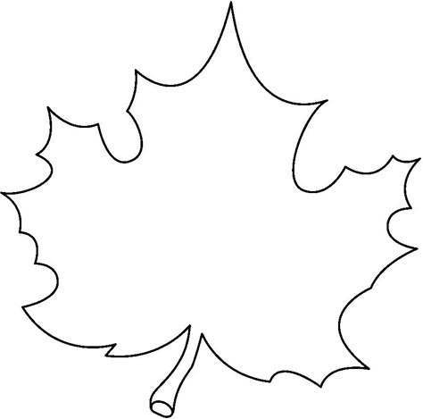 Leaves Template Free Printable, Maple Leaf Template, Leaf Clip Art, Leaves Black And White, Clip Art Black And White, Leaf Coloring Page, Art Leaves, Fall Clip Art, Leaf Outline