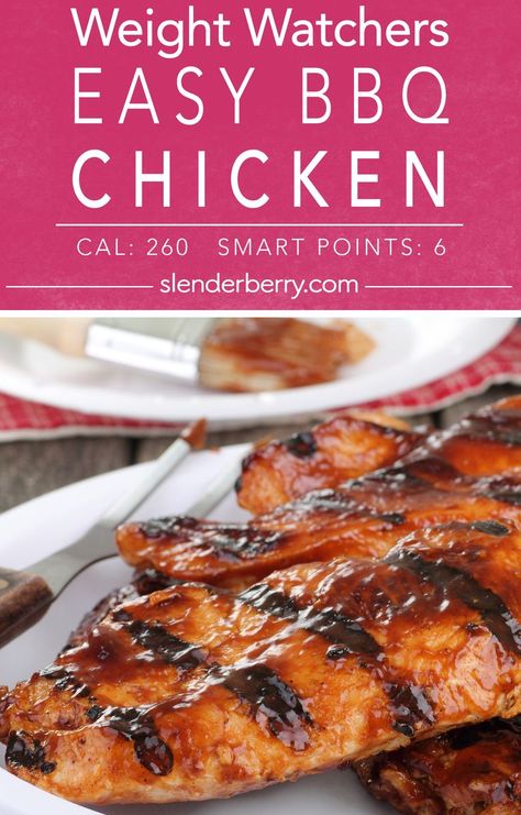 Weight Watchers Bbq Chicken, Bbq Bacon Meatloaf, Best Bbq Recipes, Bbq Chicken Recipe, Vegetable Kebabs, Vinegar Chicken, Easy Bbq Chicken, Barbecue Chicken Recipe, Low Calorie Chicken