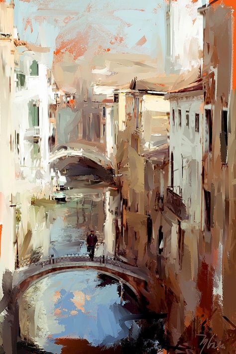 Simple Oil Painting, Venice Painting, Oil Painting Inspiration, Corel Painter, Soyut Sanat Tabloları, Painting Workshop, Abstract Canvas Painting, Ikea Hacks, Oil Painting Abstract