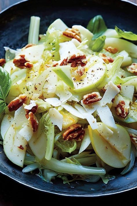 Our Celery, Fennel, and Apple Salad with Pecorino and Walnuts is just the recipe you need. Perfectly balancing crisp and savory flavors.