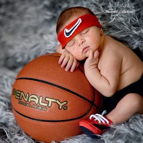 On a Basketball Basketball Baby Pictures, Ball Pictures, Baby Boy Newborn Pictures, Basketball Baby, Baby Milestones Pictures, Foto Newborn, Newborn Photography Boy, Prints Photography, Baby Boy Pictures