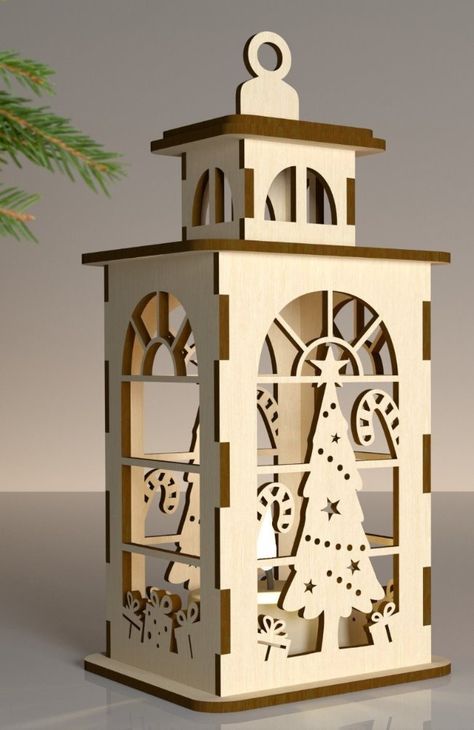 Christmas Lantern E0020449 file cdr and dxf free vector download for laser cut – Free Download Vector Files Diy Laser Engraver, Lantern Template, Laser Cut Wood Crafts, Christmas Lantern, Free Vector Files, Halloween Lanterns, Lantern Post, Christmas Lanterns, Holiday Pictures