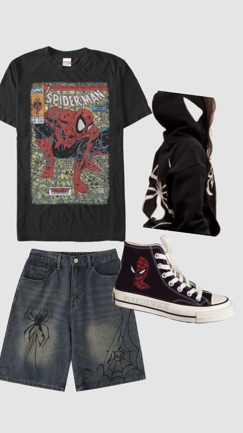 #myfirstshuffle Grungy Outfit, Spiderman Outfit, Punk Outfit, Silly Clothes, Crazy Outfits, Outfit Inspo Casual, Punk Outfits, Swaggy Outfits, Clothing Essentials