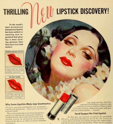 1940s Makeup Ads, 1930s Makeup Products, Pink Vintage Makeup, 1930s Makeup Look, 1900 Makeup, 1930 Makeup Look, 1940’s Makeup, 1930’s Makeup, 1930 Makeup