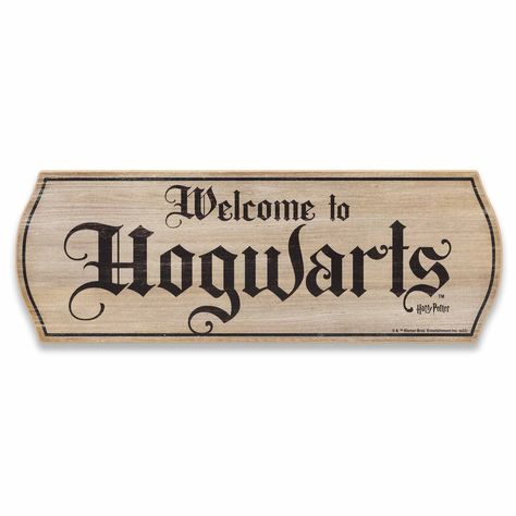 PRICES MAY VARY. Harry Potter Official product: For up-and-coming wizards and witches, there's no greater destination than Hogwarts! You'll feel like you're stepping foot through the doors of the legendary school when you make this charming sign part of your home decor. Fun Vintage Sign: With a neutral wood grain background and Old English-style typography, this wall decor serves as a greeting and a representation of your penchant for the Harry Potter series. Material: This eye-catching decor is Hogwarts Sign Printable, Harry Potter Baby Shower Welcome Sign, Signs For Room Door, Harry Potter Window Painting, Welcome To Hogwarts Sign, Harry Potter Welcome Sign Front Door, Harry Potter Door Sign, Harry Potter Front Porch Decor, Platform 9 3/4