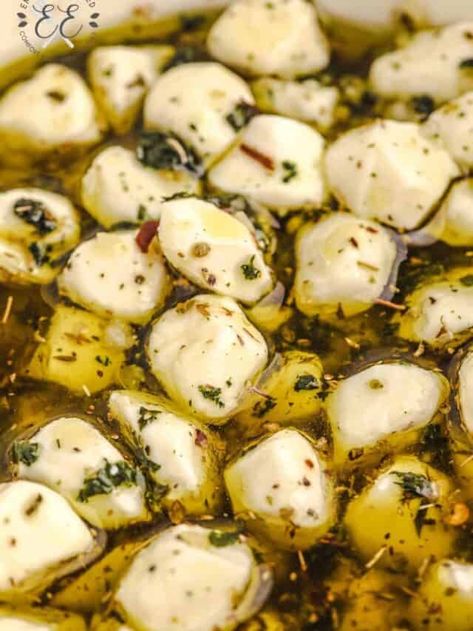 Mozzarella Balls Recipe, Marinated Mozzarella Balls, Italian Appetizers Easy, Marinated Mozzarella, Brunch Board, Marinated Cheese, Gnocchi Dishes, Italian Appetizer, Mozzarella Pearls