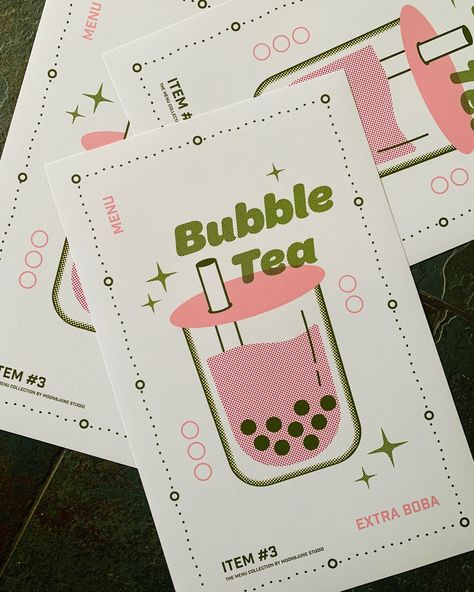 This one was so fun to create. The color scheme makes me think of watermelon. I do love a good boba drink. Here are some places I love that has great boba (and all AAPI-owned): - Cube Tea Studio - @corner17 - @foundrybakery - @honeybeesbg - @bo.coboba #bobatea #boba #bubbletea #illustrationartists #aapidesigners #aapiartists #aapiowned Boba Tea Packaging Design, Bubble Effect Illustrator, Boba Graphic Design, Boba Tea Branding, Boba Template, Boba Menu Design, Boba Branding, Boba Ideas, Tea Moodboard