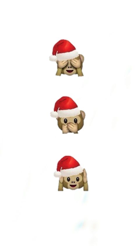 christmas wallpaper || @edits.seriest Cutie Emojis, Tree Emoji, Monkey Christmas, Emoji Christmas, Monkey Emoji, Emoji Backgrounds, Xmas Wallpaper, Emoji Images, Christmas Phone Wallpaper