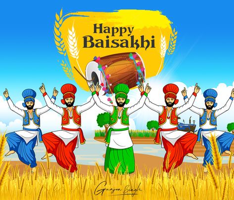 Spring Harvest, Happy Baisakhi, Celebration Images, Bhagat Singh, Festival Celebration, Happy And Healthy, Spring Festival, Time To Celebrate, The Beginning