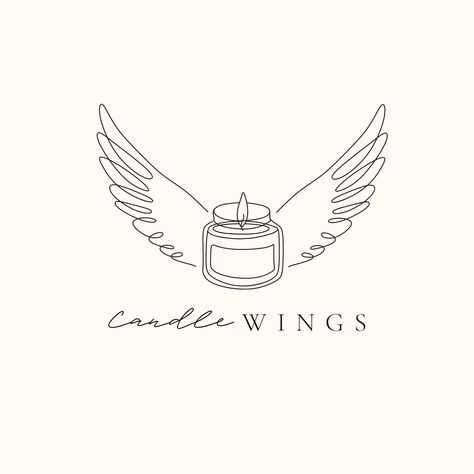 Logo Design Elegant, Candle Logo Design, Best Logo Maker, Candle Logo, Elegant Candle, Candle Projects, Logo Design Set, Clothing Brand Logos, Creative Candles