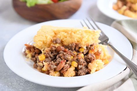 Cowboy Dinner {Cornbread Beef and Bean Casserole} Cowboy Cornbread Casserole, Cowboy Dinner, Mels Kitchen Cafe, Mels Kitchen, Cowboy Cornbread, Applesauce Spice Cake, Fluffy Cornbread, Cowboy Casserole, Butter Cream Cheese Frosting