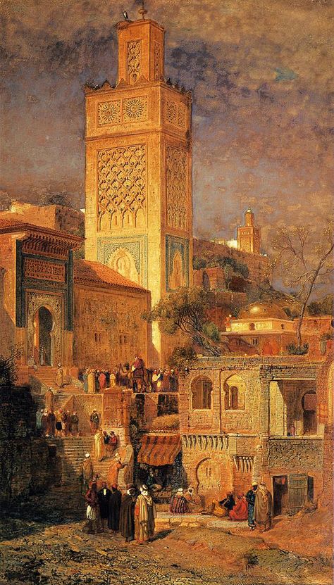 Carl Spitzweg, Art Marocain, Moorish Architecture, Painting References, Arabian Art, Moroccan Art, Islamic Paintings, Eastern Art, Oil Painting Reproductions