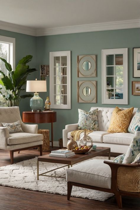 Transform your living room into a tranquil haven with a soothing interior design palette. Explore daily routines for creating a serene atmosphere with soft, muted wall colors. #Ad #homedecor #homedesign #wallpaints2024 #Painthome #interiorarchitecture Wall Colors Green Living Room Colors
Bright Living Room Colors
Apartment Renovation
Living room Remodeling
Modern Paint Colors
2024 Mint Green Living Room Ideas, Teal Walls Living Room, Interior Design Palette, Green Living Room Color Scheme, Green Furniture Living Room, Colorful Living Room Bright, Wax Room, Paint Colors 2024, Pastel Living Room