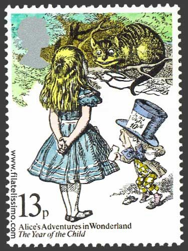 ALICE IN WONDERLAND Royal Mail Stamps, طوابع بريد, Postage Stamp Design, Go Ask Alice, Cat Stamp, Mail Stamp, Alice's Adventures In Wonderland, Postage Stamp Art, We're All Mad Here