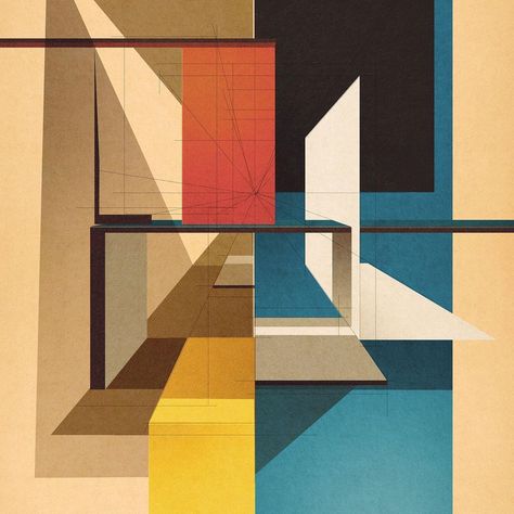 Grafic Art, Futurism Art, Modern Artwork Abstract, Modern Mural, Geometric Design Art, Abstract Pattern Design, Perspective Art, Architecture Drawing Art, Abstract Art Painting Diy