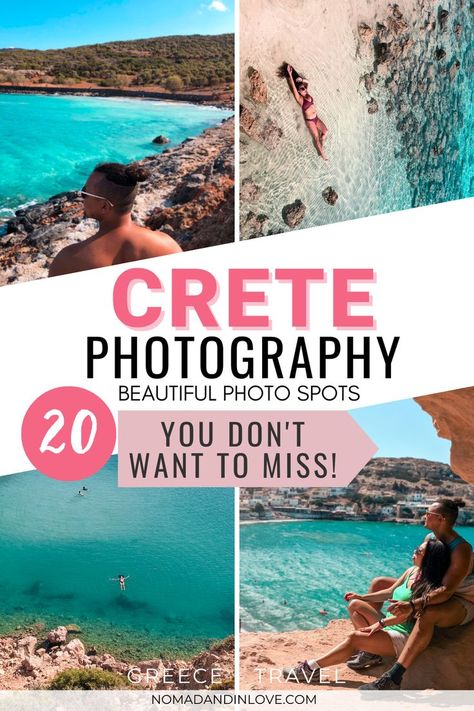 a collage of photos for a guide on crete photography and where to take beautiful photos for instagram in greece Samaria Gorge, Greece Instagram, Crete Travel, Top Europe Destinations, Chania Crete Greece, Chania Greece, Crete Chania, Greece Photography, Best Instagram Photos