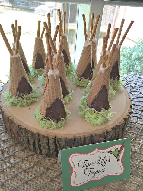 Boys Birthday Party Food, Peter Pan Birthday Party, Grandchildren Activities, Peter Pan Birthday, Indian Birthday Parties, Peter Pans, Peter Pan Party, Teepee Party, 4th Birthday Party