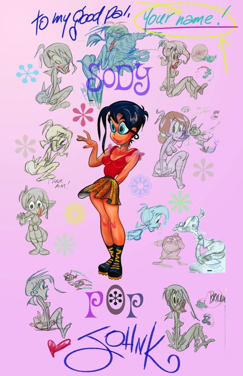 john kricfalusi sody pop John Kricfalusi, Pop Posters, 90s Vibes, Cat Posters, Dream Girl, Painted Books, Home Poster, Poster Stickers, A Name