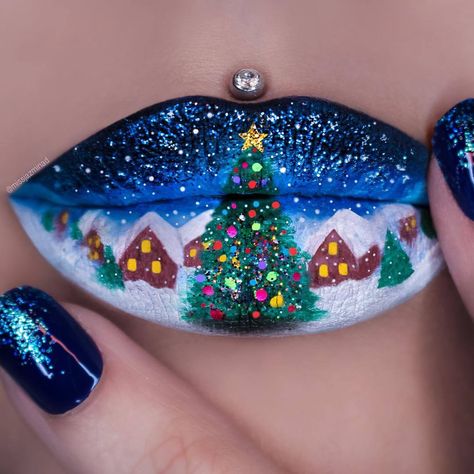 pιnтereѕт : @HerGuide Christmas Lips, Holiday Makeup Christmas, Ben Nye Makeup, Make Up Designs, Christmas Eye Makeup, Lip Art Makeup, Surrounded By Love, Christmas Makeup Look, Make Up Inspiration