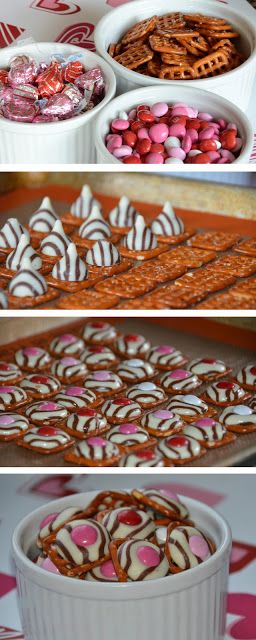 YUM - making this weekend Pretzel Buttons, Holiday Pretzel Treats, Valentine Snacks, Hersey Kisses, Snacks Diy, Pretzel Treats, Valentine Boxes, Xmas Treats, Valentine's Party